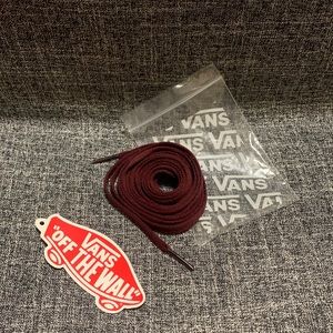 COPY - VANS Burgundy colored Shoe Laces & VANS “OFF THE WALL” sticker.